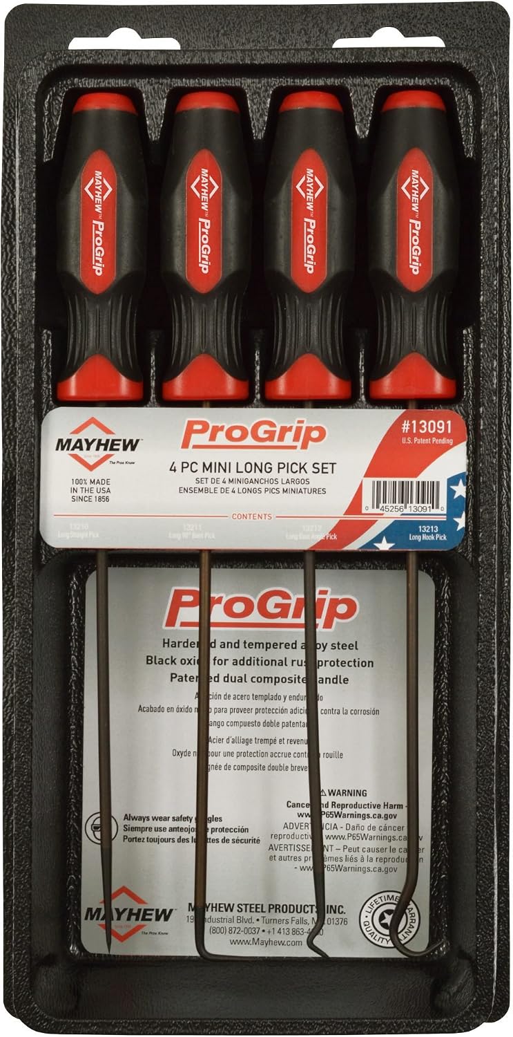 Set 4 Pzas Púas Mini ProGrip Acabado Negro