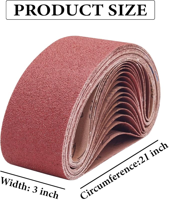 Papel lijador banda 3x21pulg grano 40 pack 12