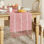 Camino mesa trenzado rayado rojo 15x48pulg decoración boho