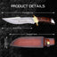 Cuchillo de caza táctico hoja fija con funda
