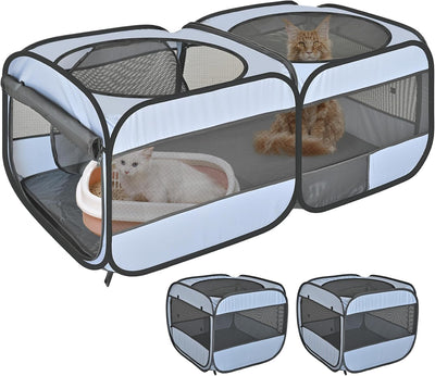 Condo plegable 2en1 para gatos y cachorros desmontable
