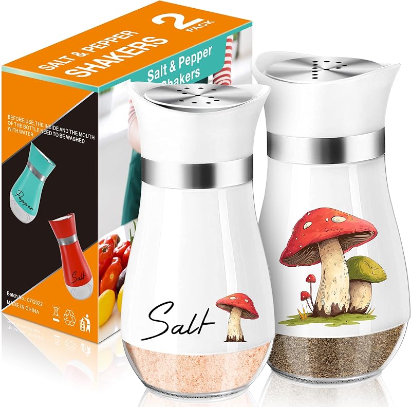 Salero y pimentero acero inox forma hongo cocina