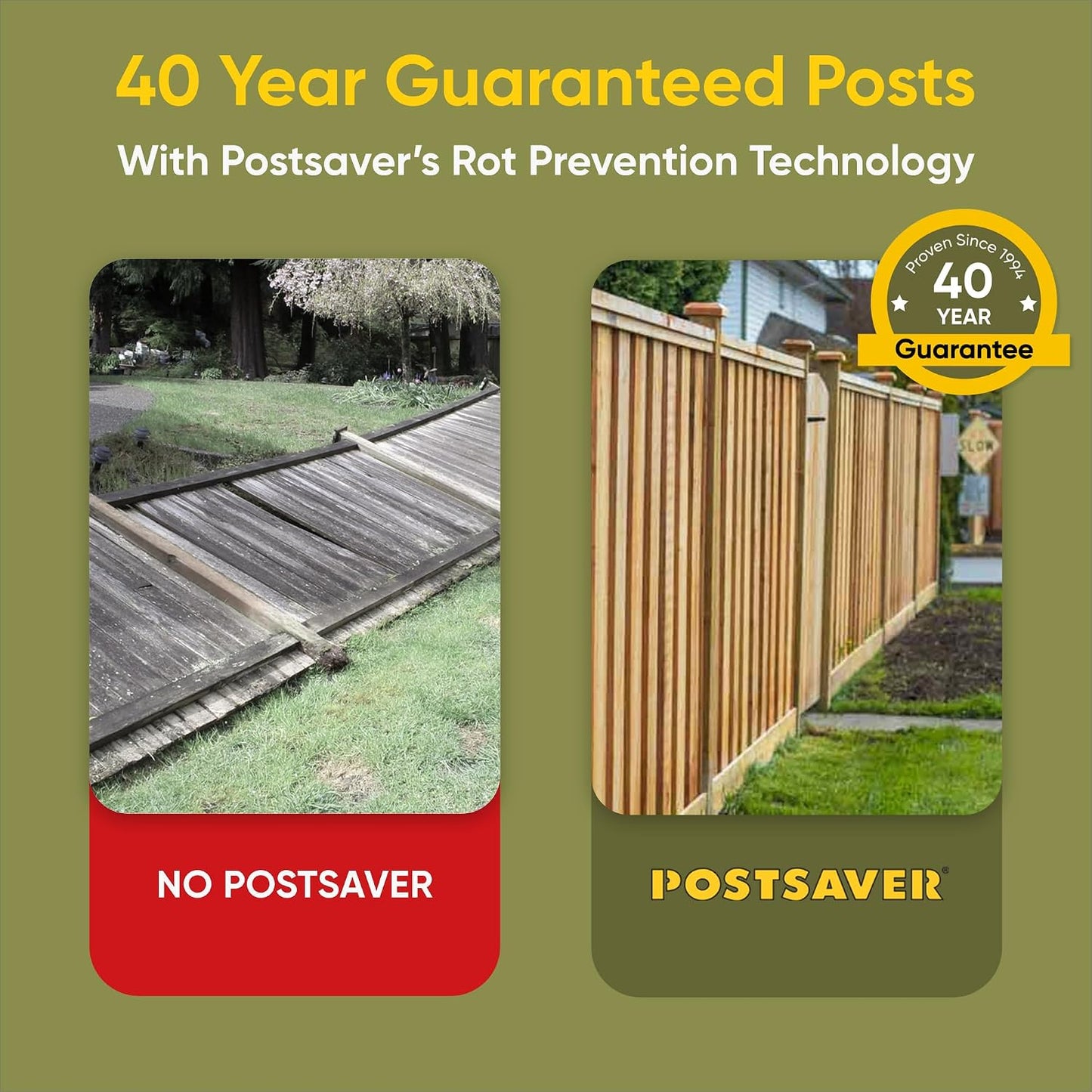 Protector pudrición postes valla pack 5 5x5 a 6x6 pulg