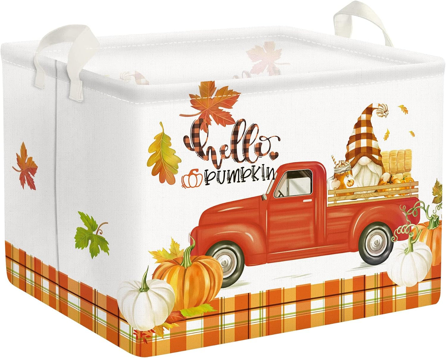 Cesta regalo rectangular plegable para ropa juguetes naranja