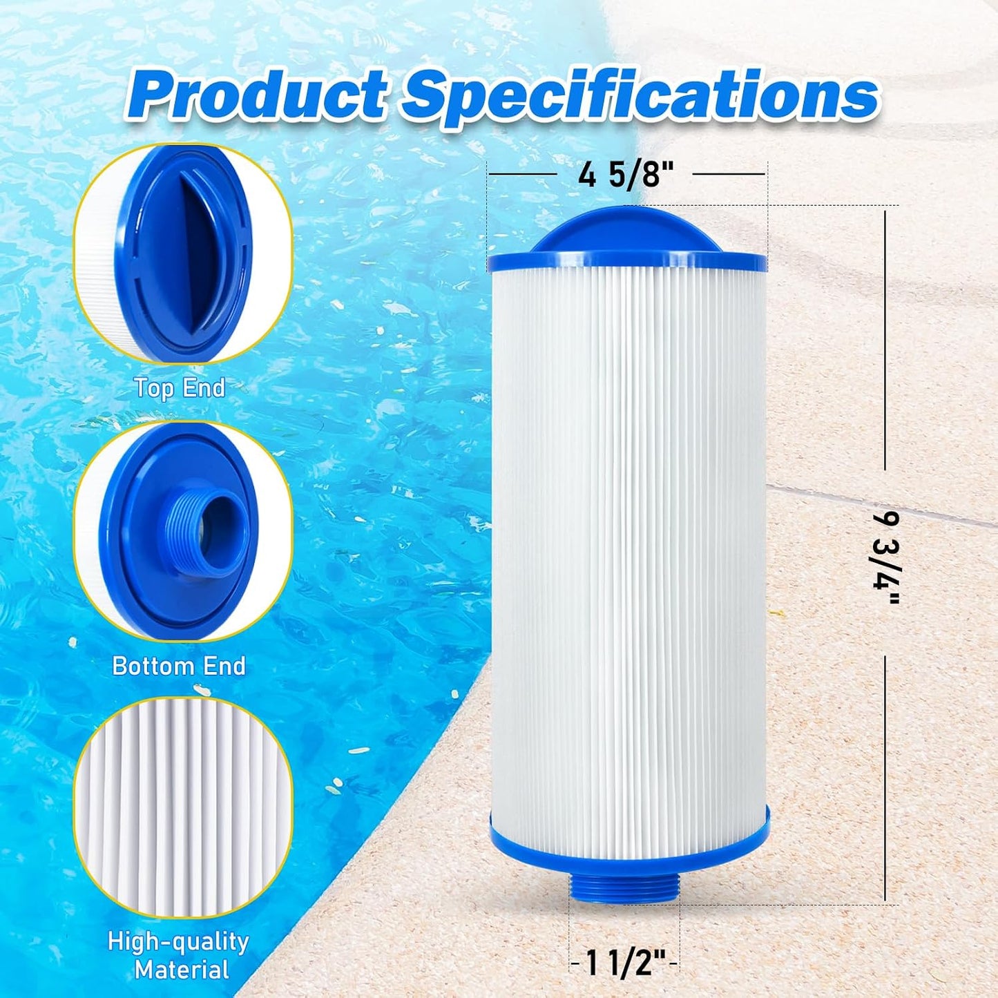 Filtro spa comp. Unicel 4CH-24 Pleatco PGS25P4 Filbur