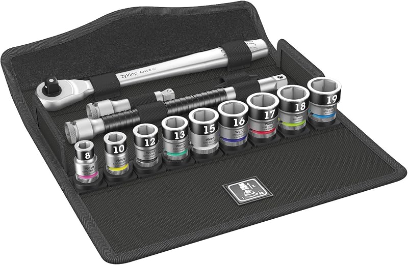 Set trinquete metálico 3/8 métrico 13 Pzas