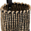 Cesta yute tejida decoración hogar 4x4" negro/natural