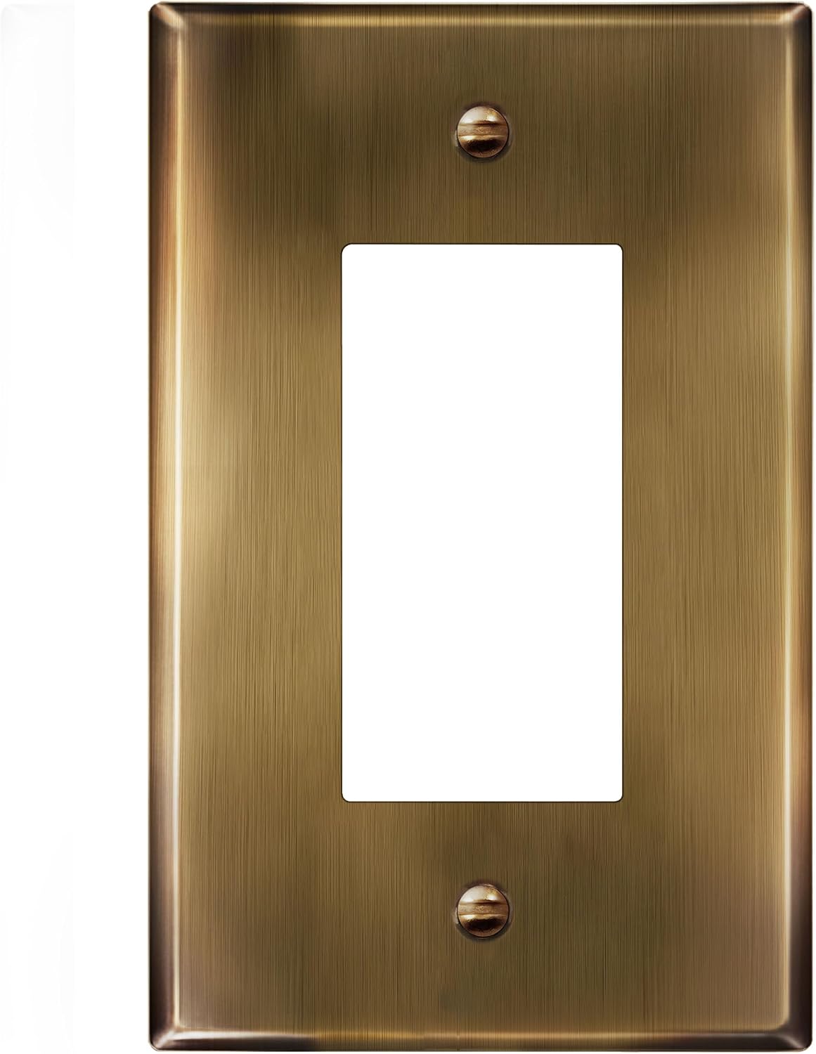 Placa decorativa acero inox para interruptor 4.88x3.11pulg