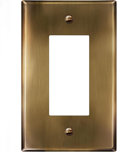 Placa decorativa acero inox para interruptor 4.88x3.11pulg