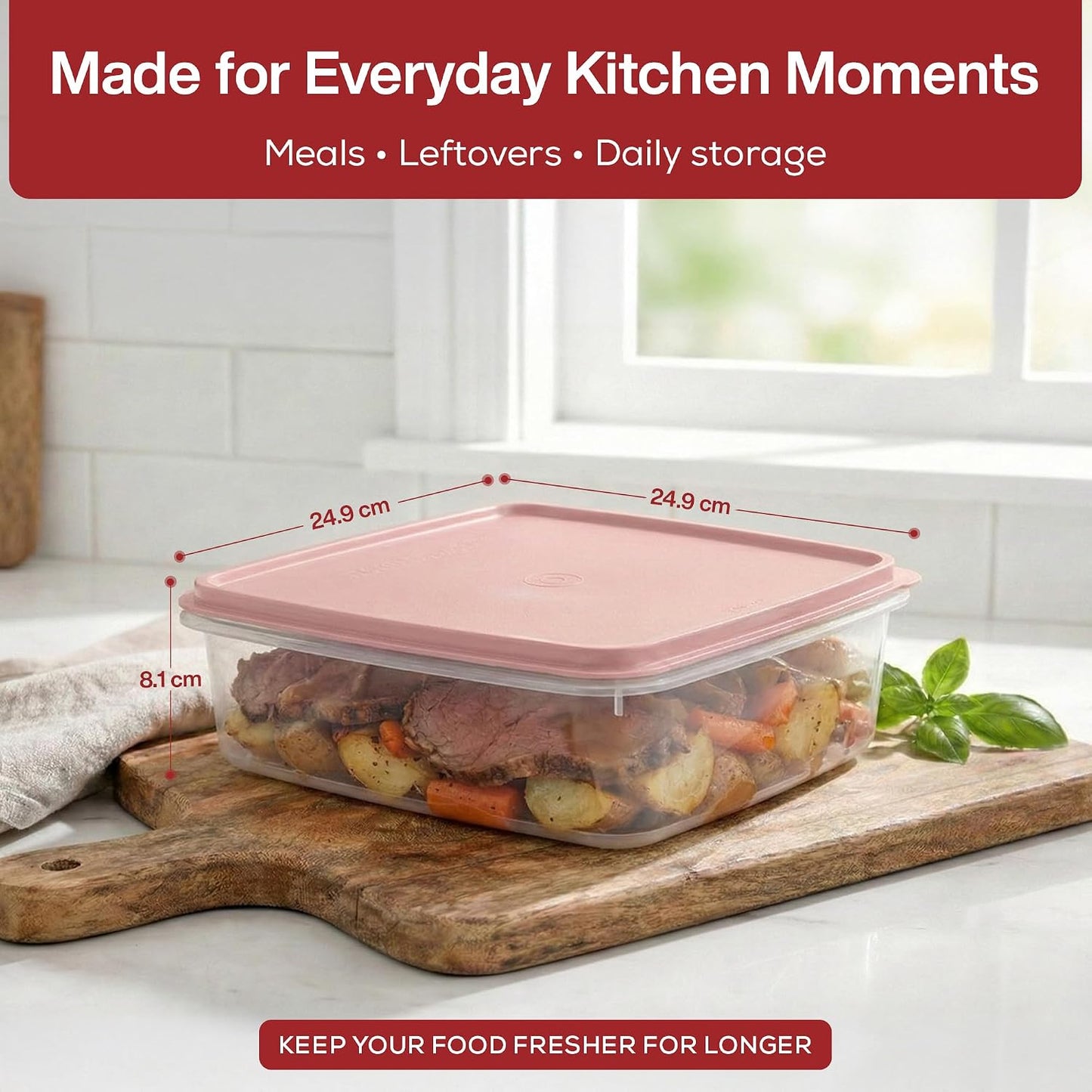 Contenedor plástico sin BPA 3L con tapa hermético