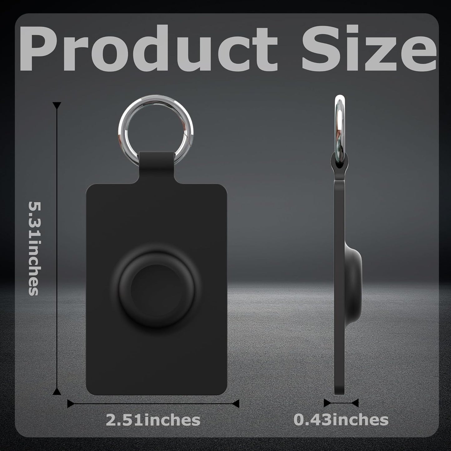 2 Tarjeteros para Llaves Tesla y Airtag con Funda Silicona Negro