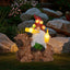 Estatua gnomos linterna sol regalo vaca resina