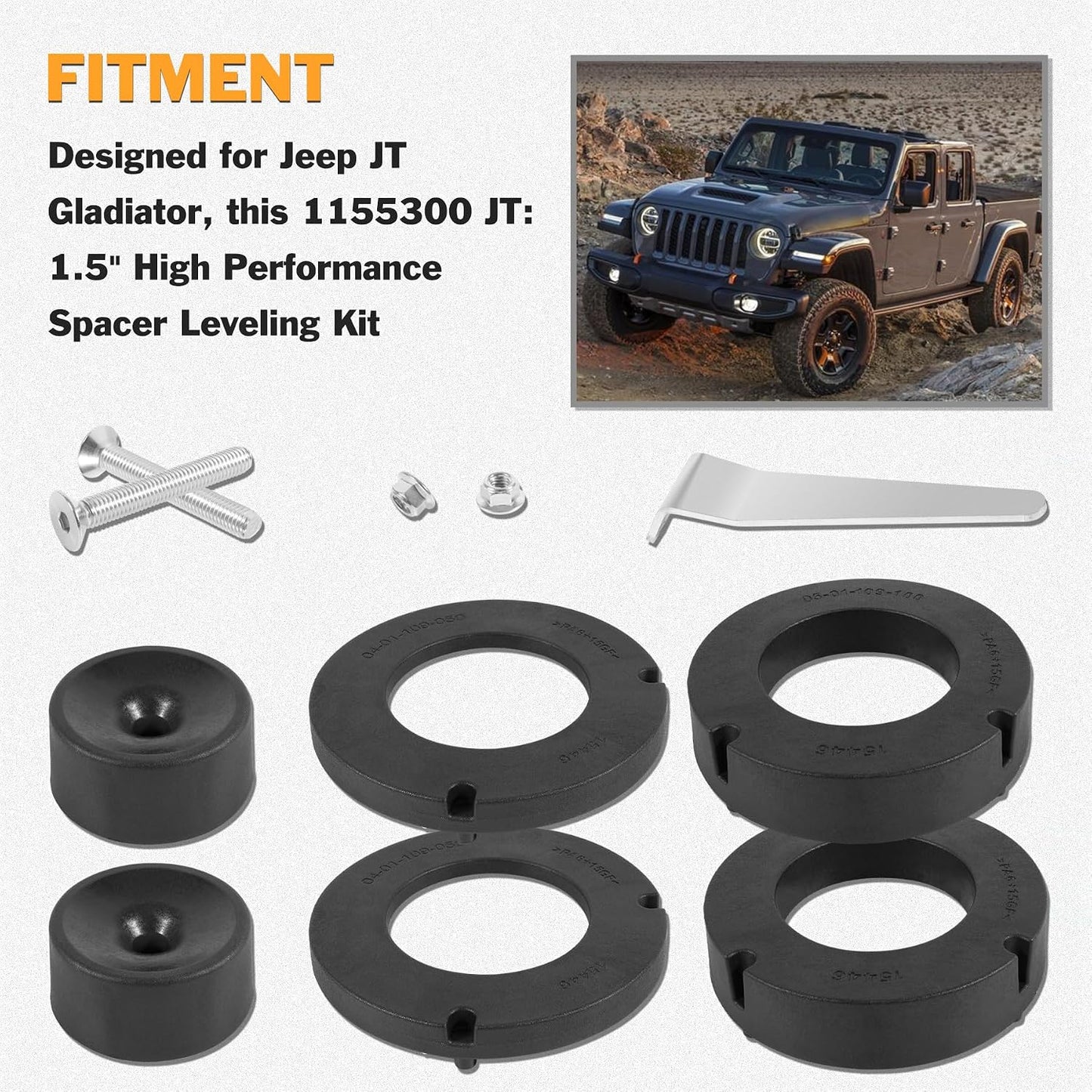 Kit nivelación espaciadores Jeep Gladiator