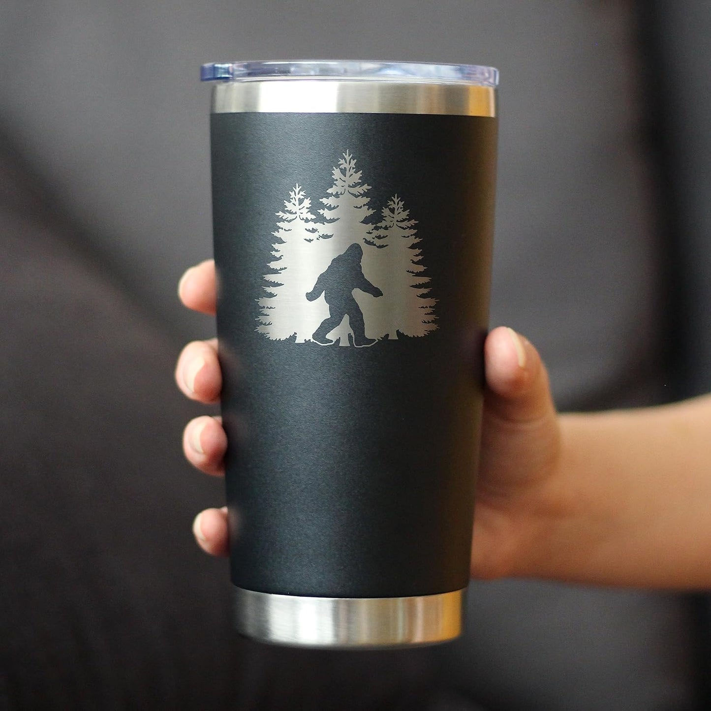 Vaso café acero inox con tapa deslizante color negro