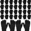 30 Pzas Guantes Trabajo Algodón Negro Invierno