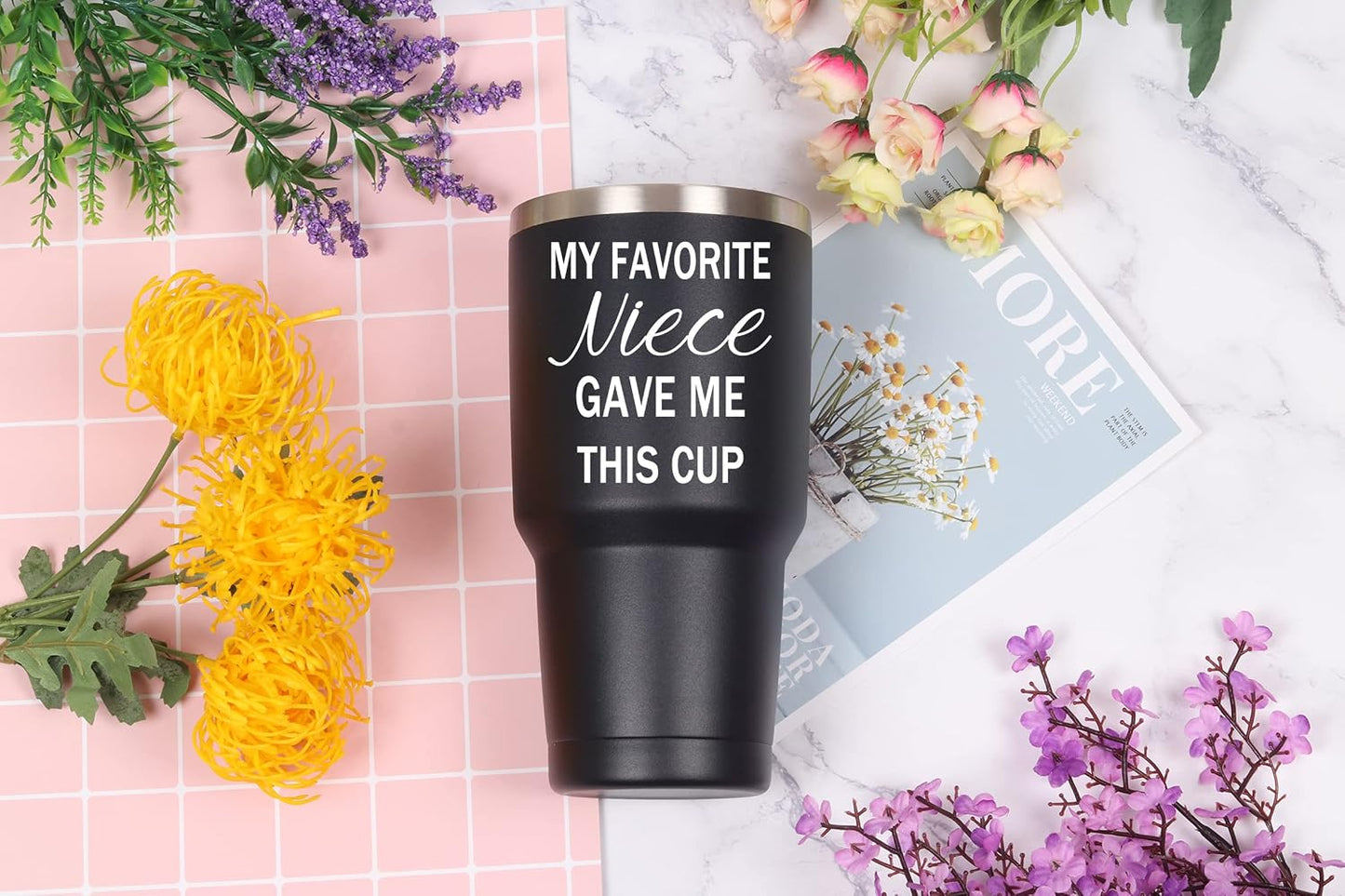 Taza viaje 30oz color negro regalo tío cumpleaños