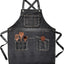 Delantal mezclilla bolsillos cocina barbacoa jardinería