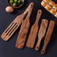 Set 5 cucharas madera teca espátula cocina