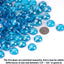 Cuentas vidrio fuego 10lb ½pulg brillo azul Caribe decorativas