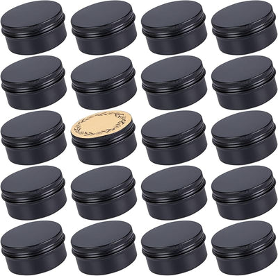 24 Pzas Tarros Aluminio 3oz Tapa Rosca Recargables