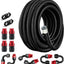Kit línea combustible PTFE 20pies 12/32pulg an8 negra roja