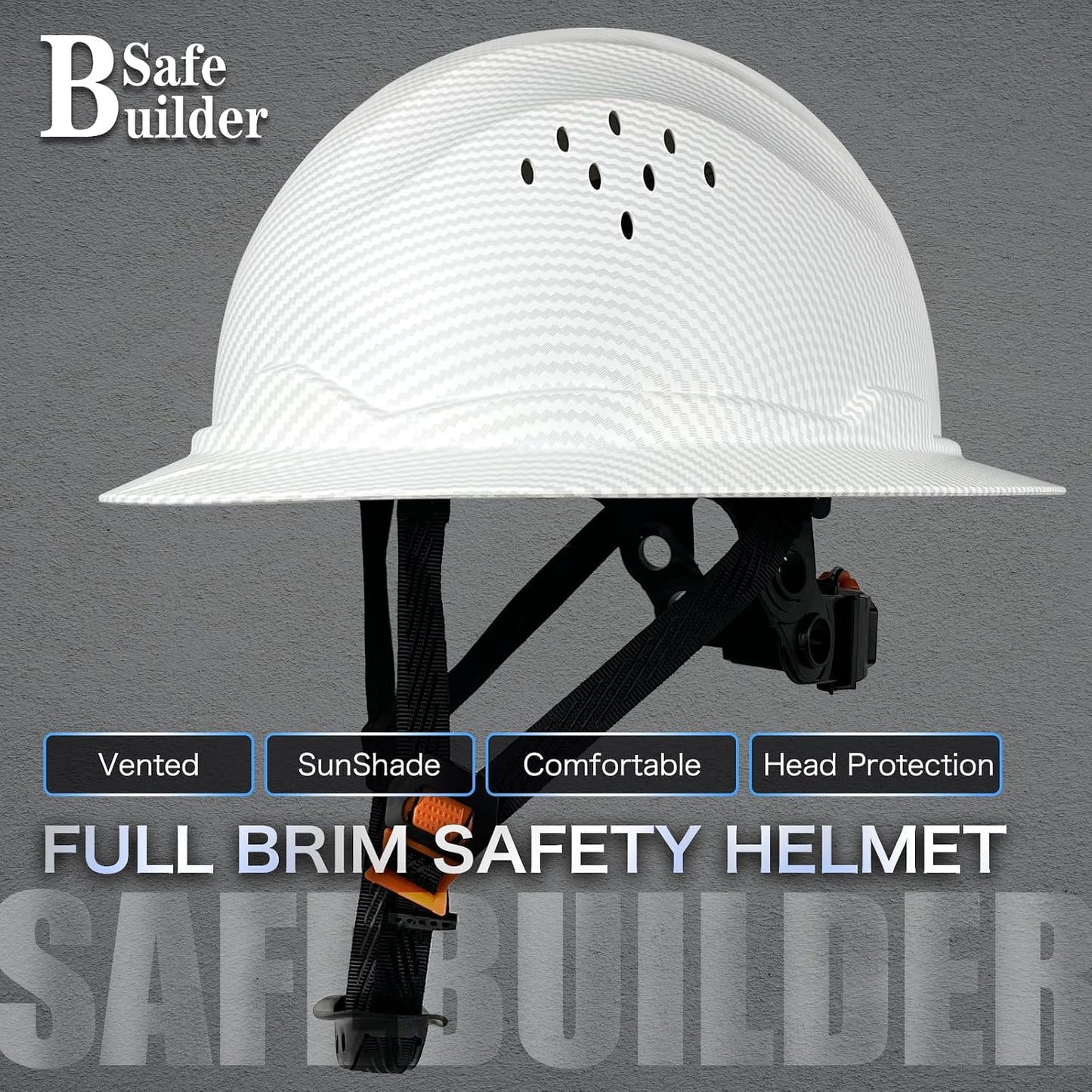 Casco seguridad ala completa HDPE ventilado ANSI Z89.1