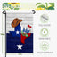 Bandera Texas Bluebonnet para jardín poliéster doble cara