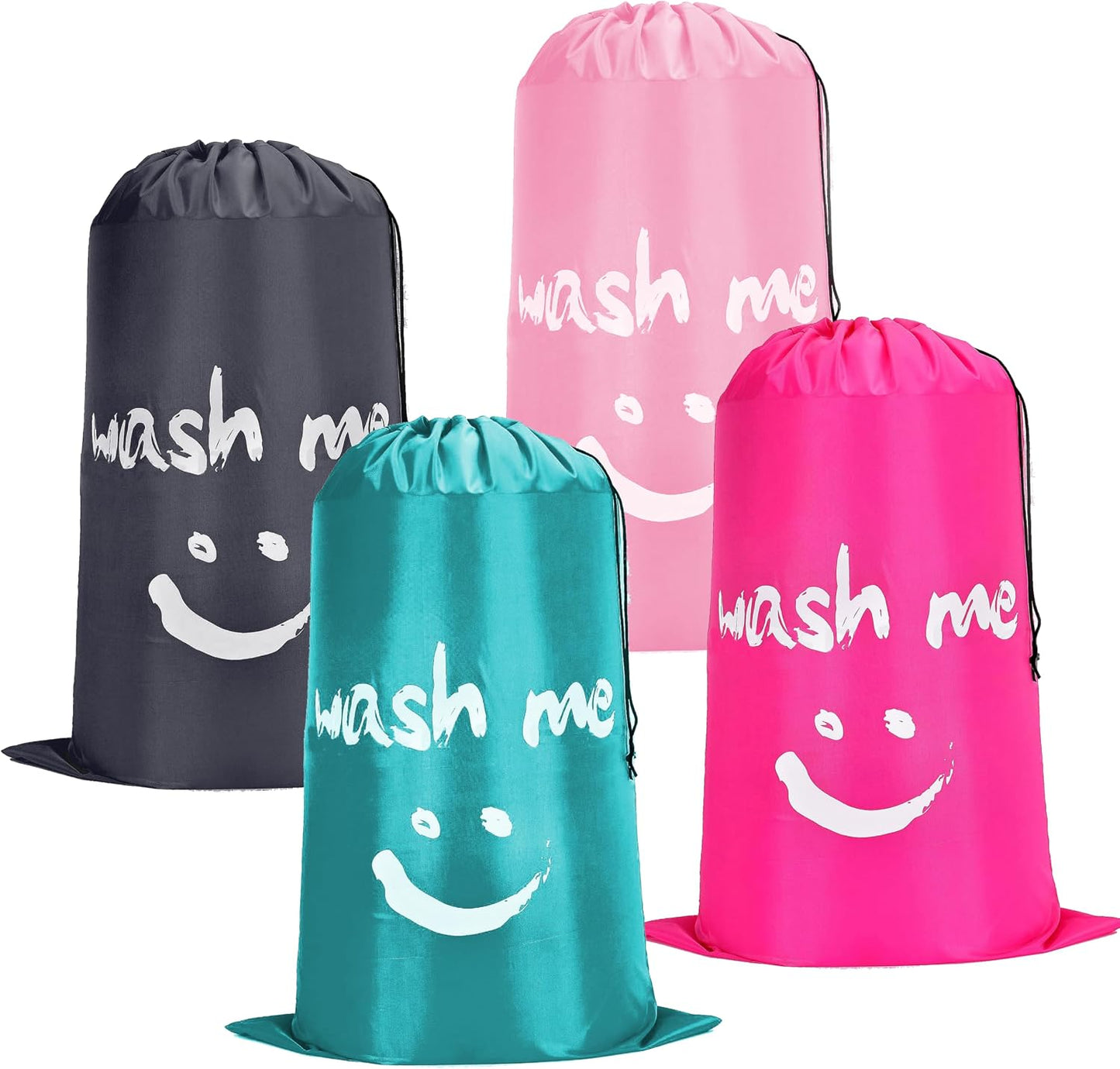 Bolsa lavandería viaje con cordón 4 pzas cara sonriente