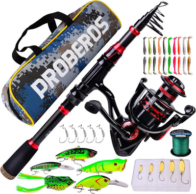 Combo caña fibra carbono 6.9ft carrete spinning