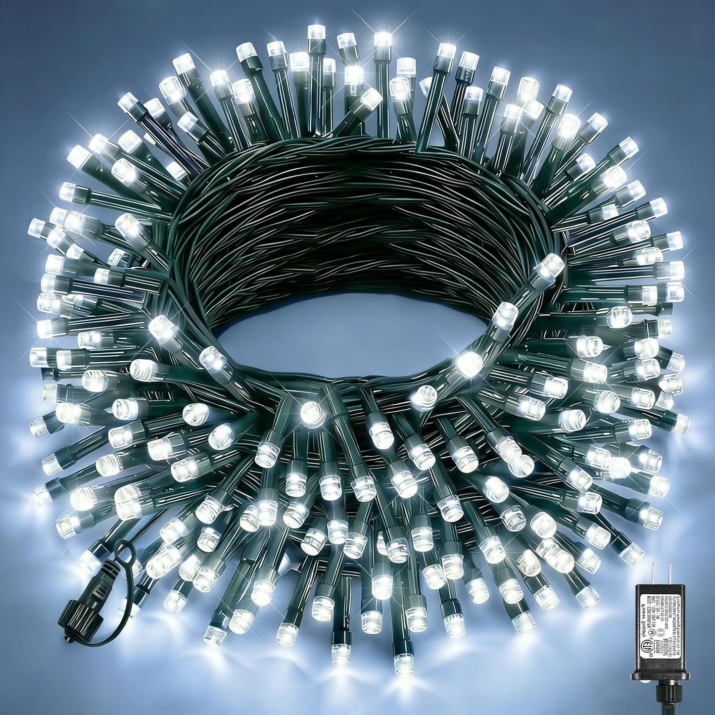 Guirnalda luces LED Navidad 80ft 240 luces impermeables