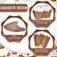 60 Envoltorios Madera Cupcakes Rústicos para Baby Shower y Fiesta