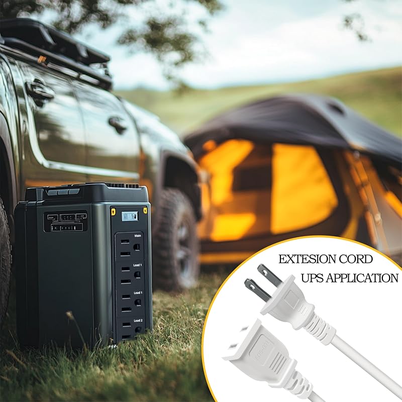 Cable extensión 15 pies 125V 10A 2 clavijas para luces Navidad