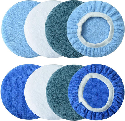 8 Almohadillas Pulido Orbital 5-6pulg Microfibra Coche