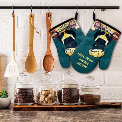 Guante silicona antideslizante para horno regalo gatos