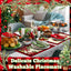 6 Pzas Manteles Navidad Plástico Lavables 43x30cm