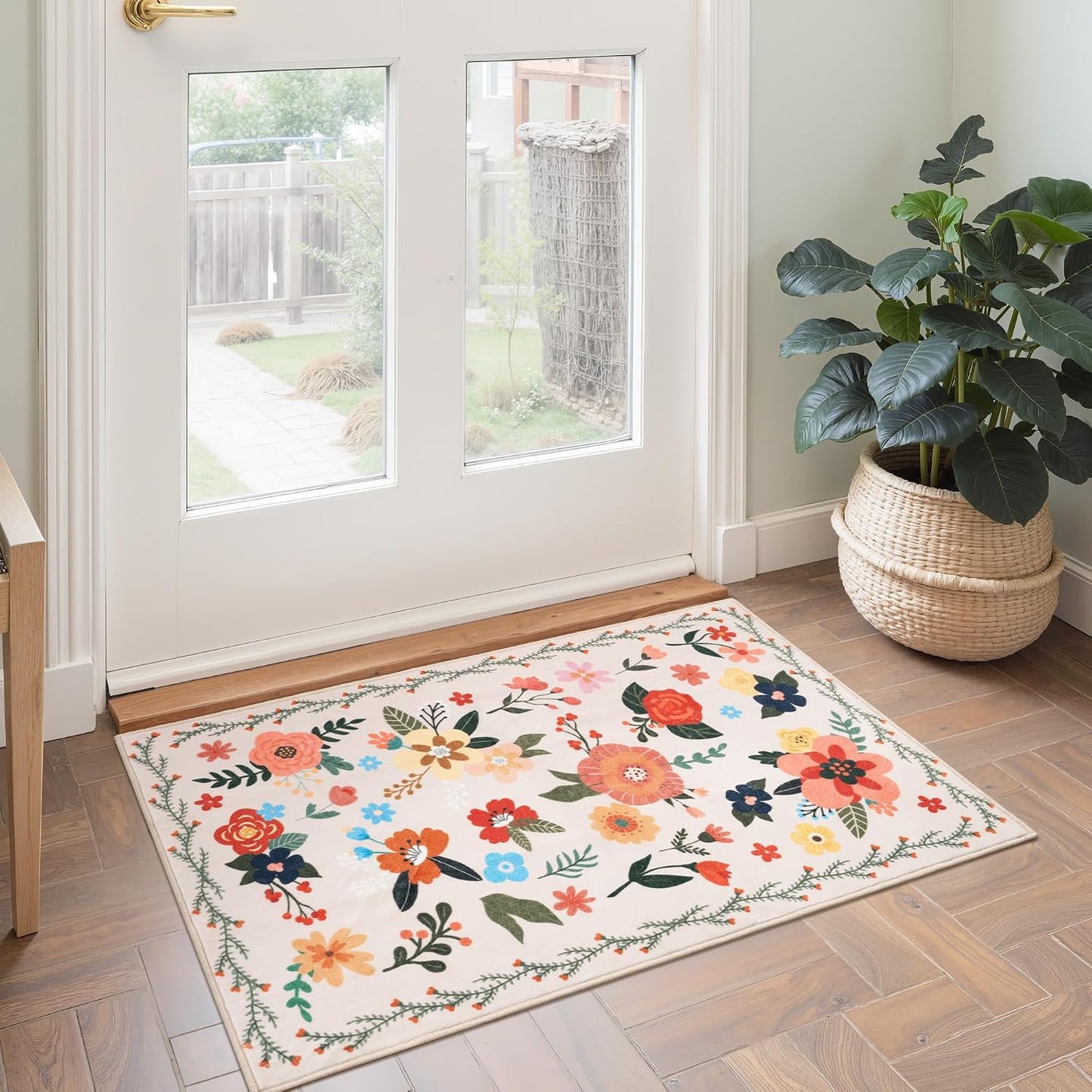 Tapete puerta 2x3ft lavable cocina antiderrap bohemio
