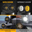 Fundas LED 4pulg redondas negras para luces trabajo 2pzas