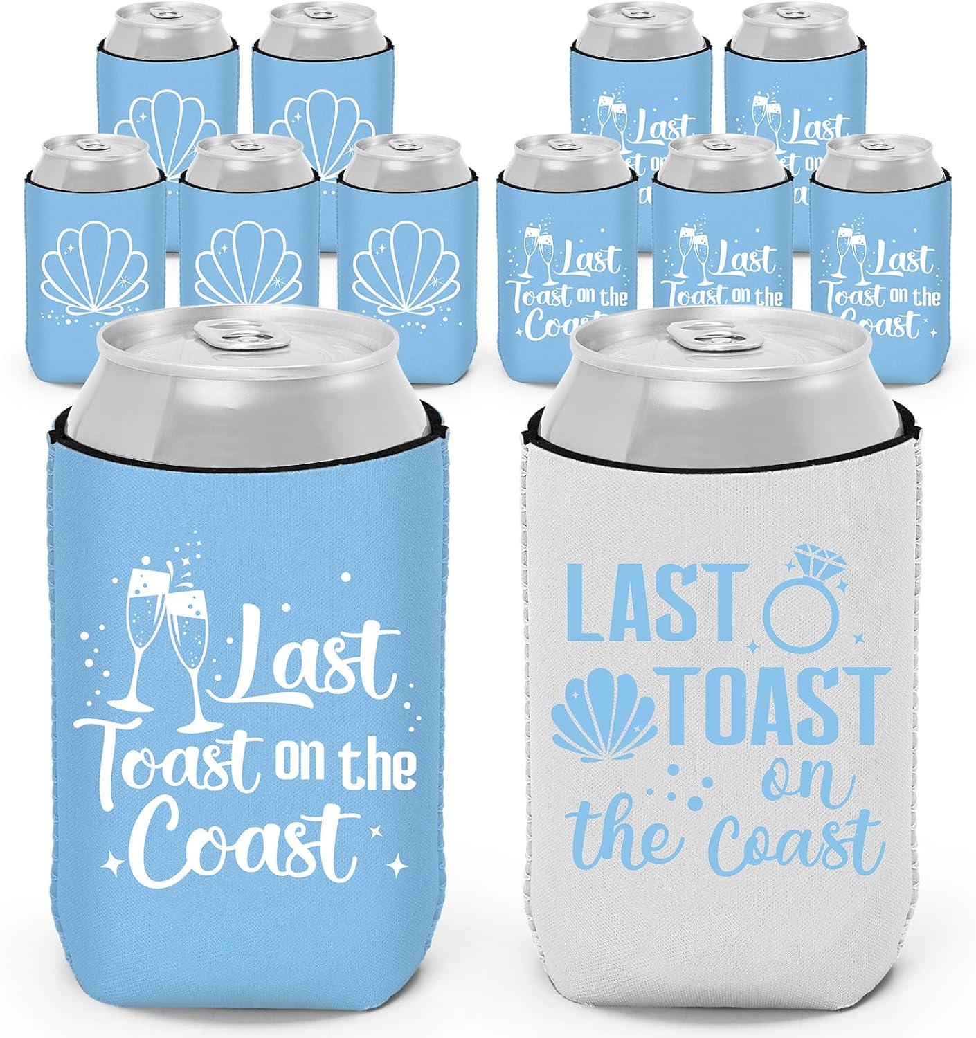 Fundas latas despedida soltera 12 pzas decoración playa