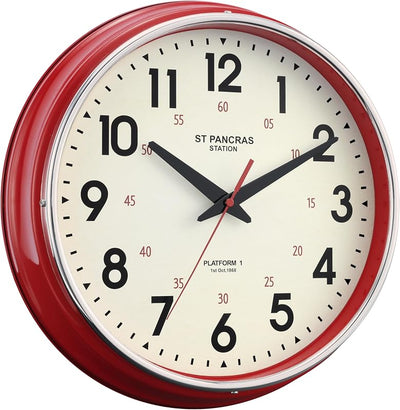 Reloj pared metal 12.4pulg estilo campestre retro silencioso