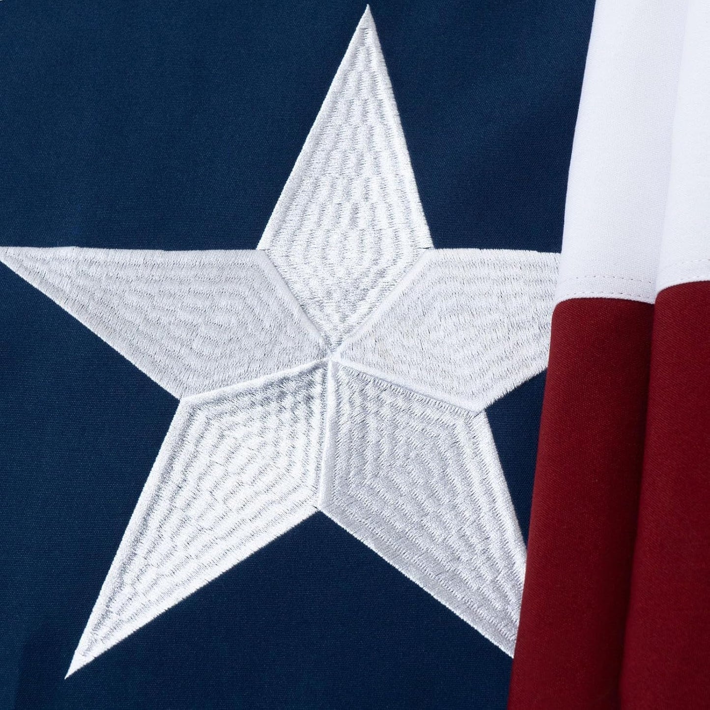 Bandera Texas 2x3 para exteriores bordada con estrellas