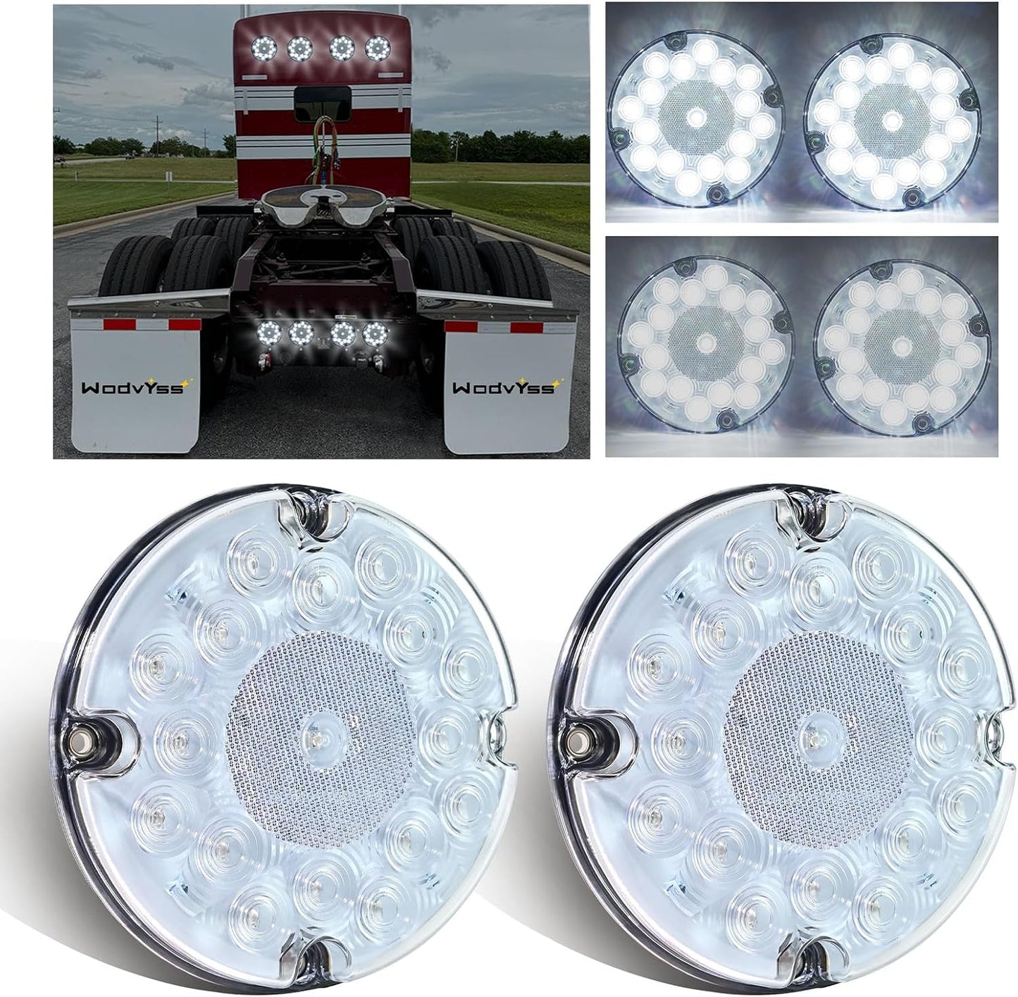 2 Pzas Luces LED Redondas Blancas 7pulg para Vehículos
