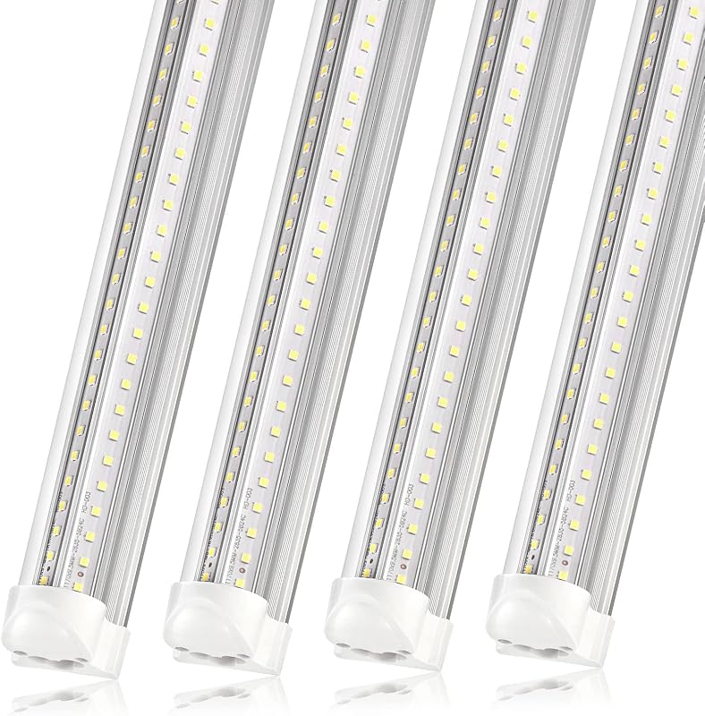 Luz LED tienda T8 40W 5000K forma V pack 4