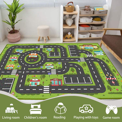 Alfombra educativa tráfico para niños 3-12 años 31.5x63"