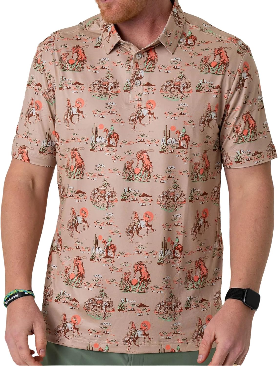 Polo hombre rendimiento rápido secado elástico 4 direcciones