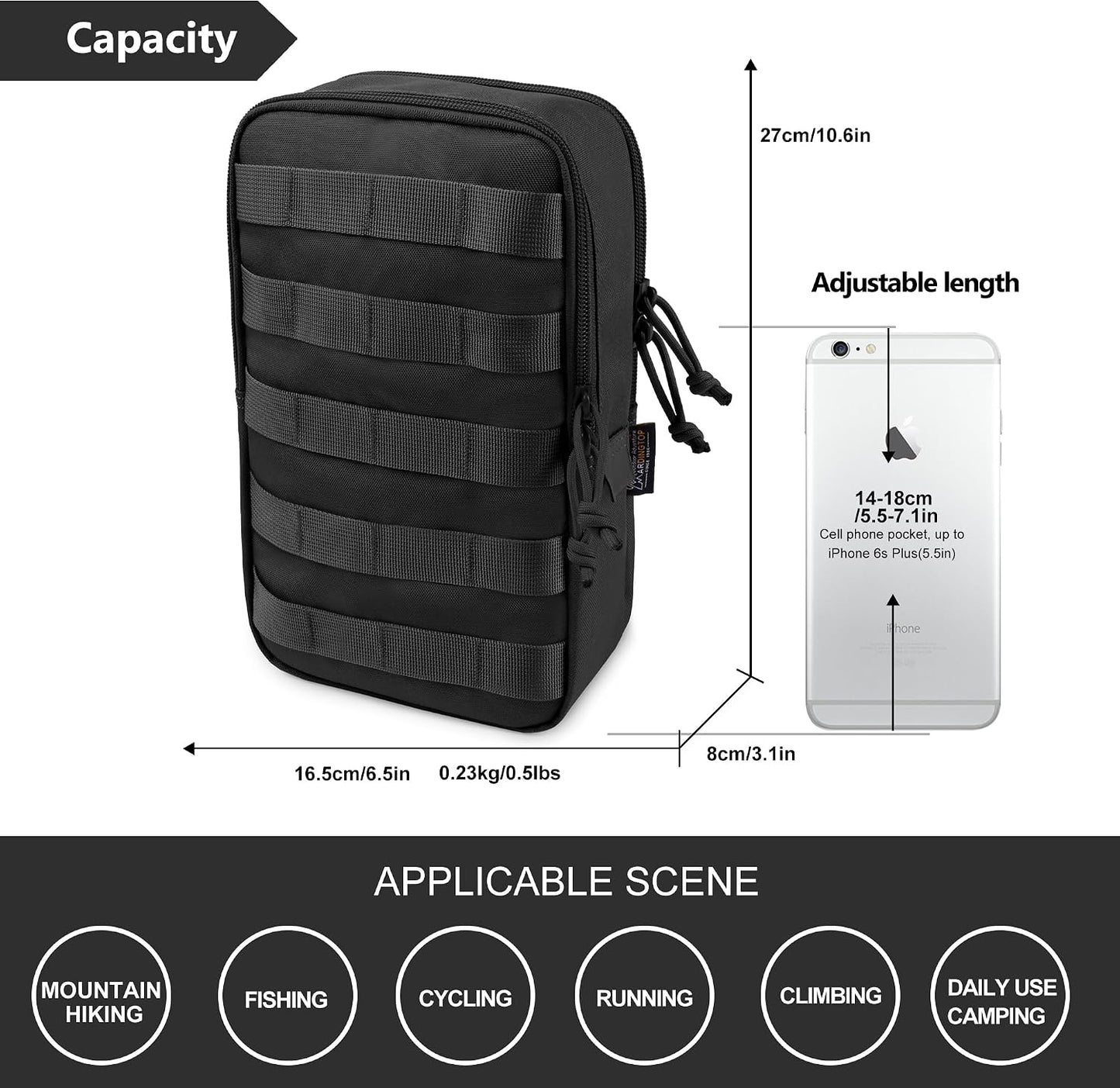 Bolsa táctica molle EDC accesorio modular
