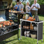 Mesa plegable aluminio 39x34pulg 2 estantes tela Oxford
