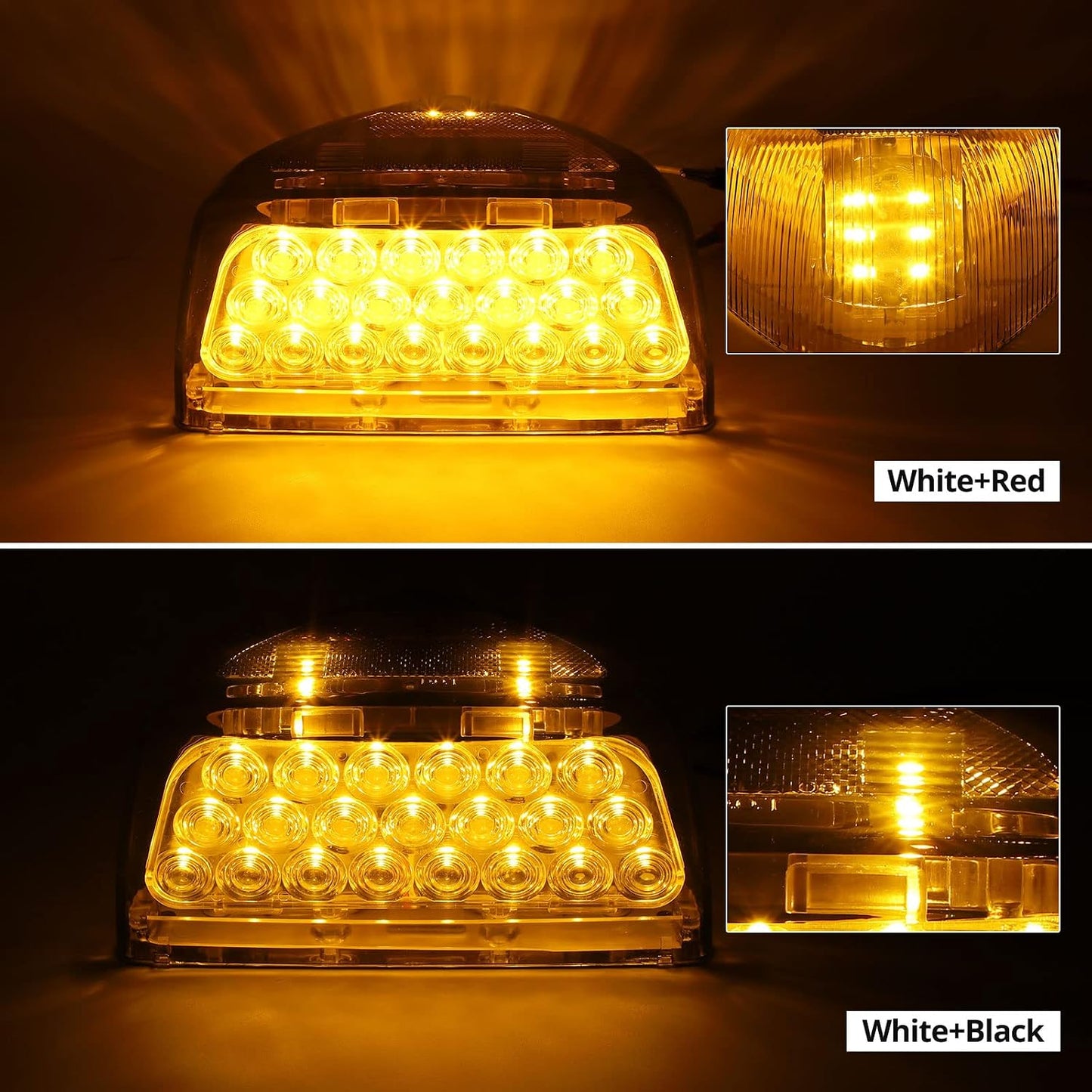 2 Luces Señal Giro Ámbar 31LED con Cables Repuesto Peterbilt
