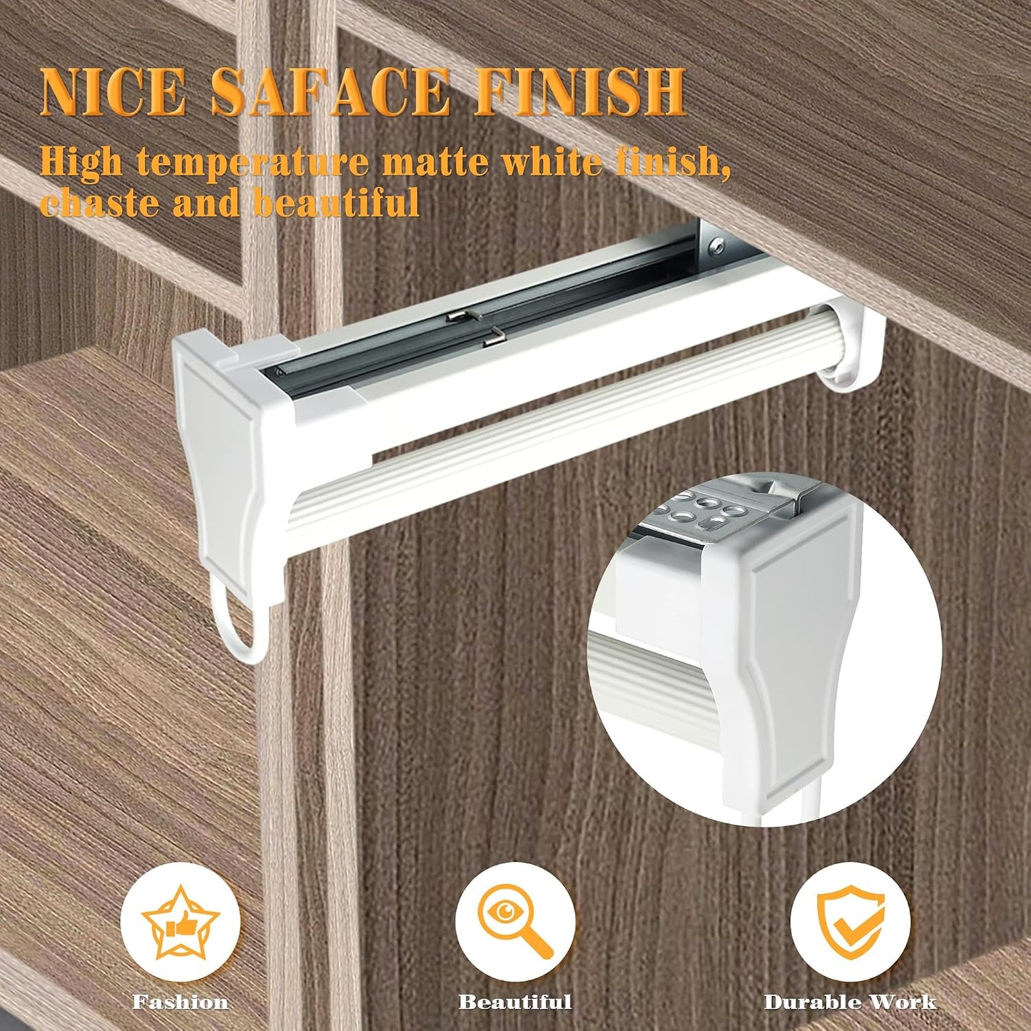 Percha extraíble 12" para armario metal resistente