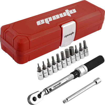 Llave dinamométrica clic 1/4" 2-20Nm kit bicicleta