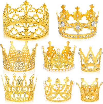 8 Coronas Doradas para Ramos de Flores Decoración